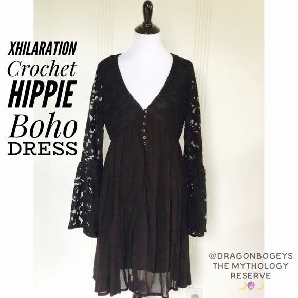 Xhilaration Dresses & Skirts - Xhilaration Boho Hippie Crochet Dress